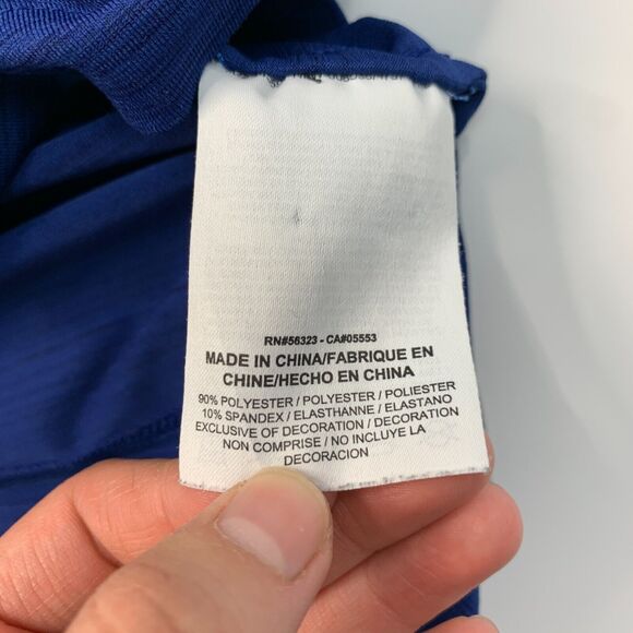 Nike Golf Polo Shirt Men L Large Blue Heather Elite Series Dri Fit Stretch *READ - Picture 8 of 11